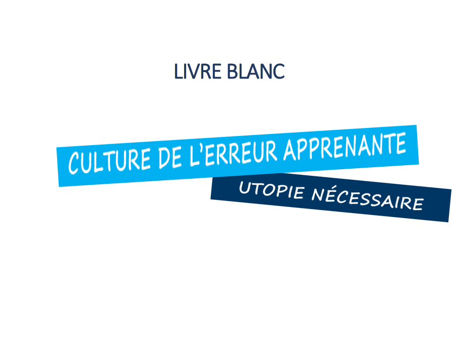 « Culture de l’erreur apprenante : utopie nécessaire » – Livre blanc disponible gratuitement